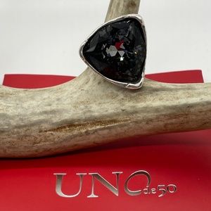 Uno de 50 Star Tremendous Grey/Black Ring - L/7.5